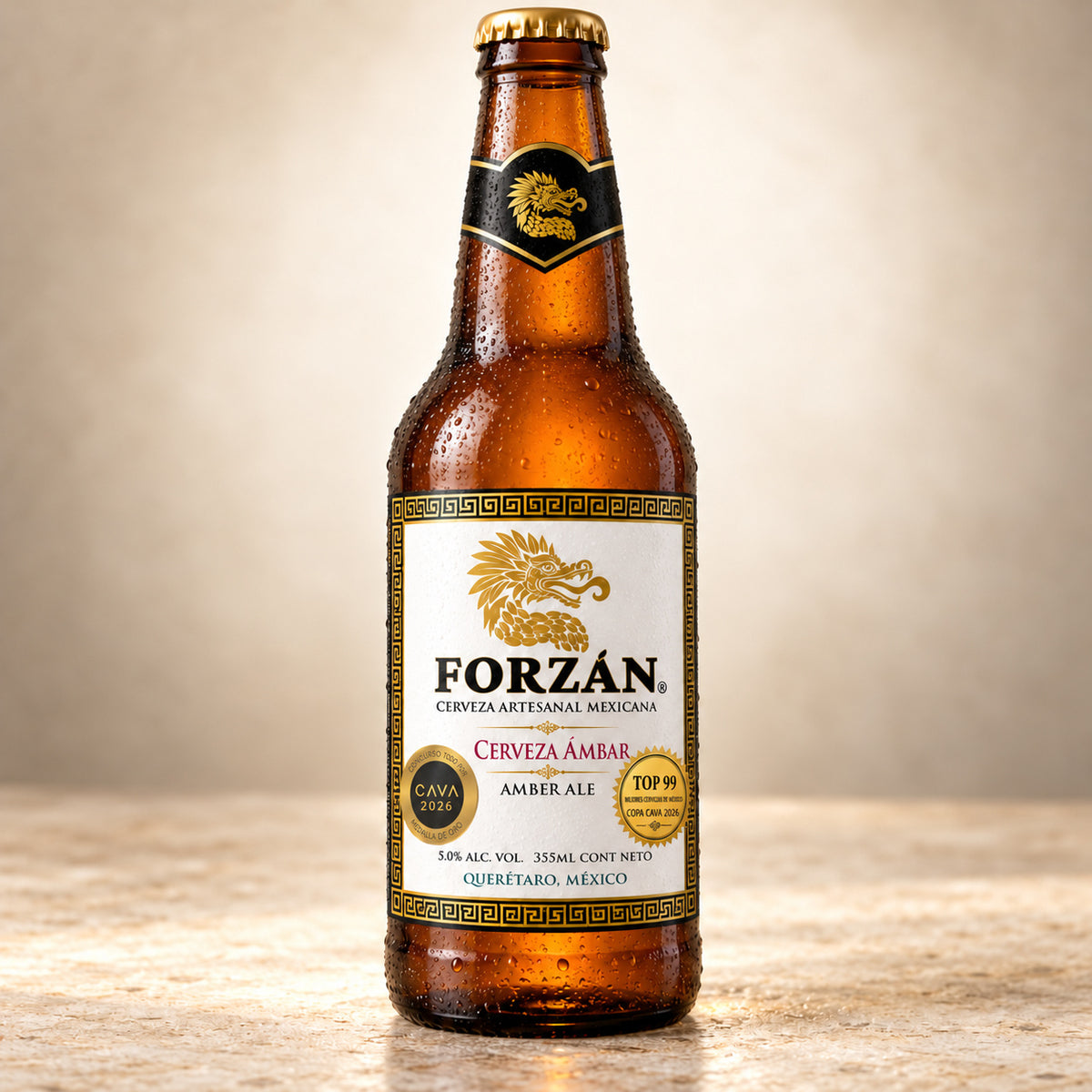 Cerveza Ámbar FORZÁN — Caja con 24 botellas