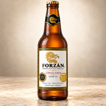 Cerveza Ámbar FORZÁN — Caja con 24 botellas