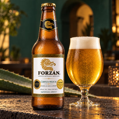 Cerveza con Mezcal FORZÁN — Caja con 24 botellas