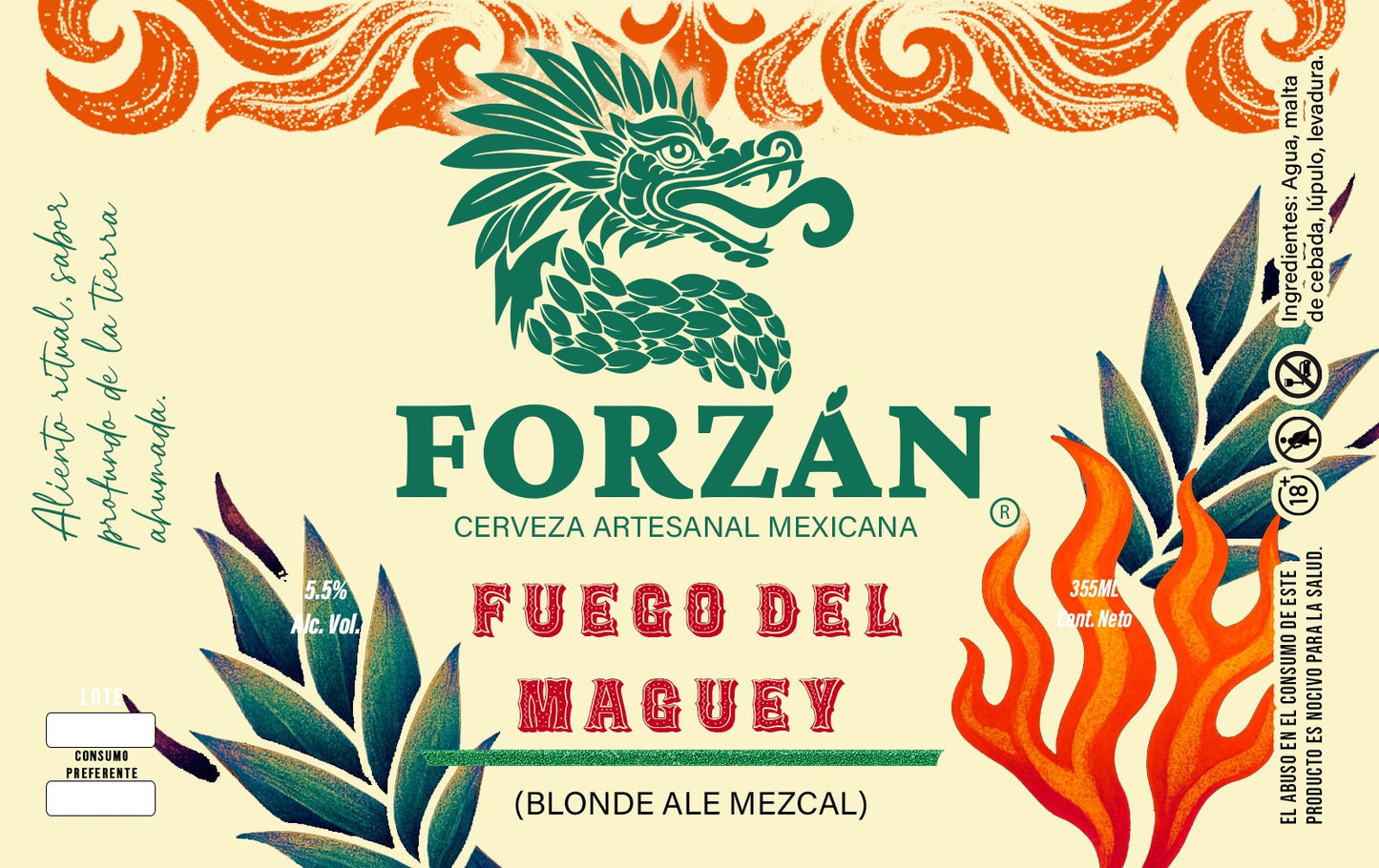 Cerveza estilo Blonde Ale con Mezcal – Fuego del Maguey