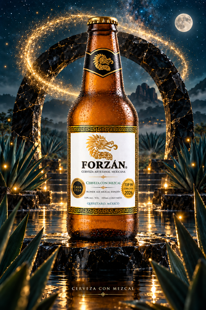 Cerveza con Mezcal FORZÁN — Caja con 24 botellas